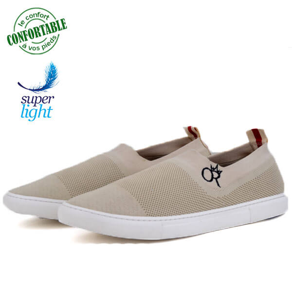 Ballerine homme 100 confortables beige KW BL3